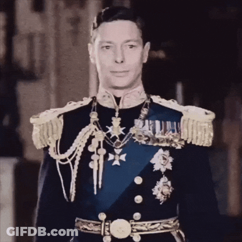 Man In Military Uniform With Medals GIF