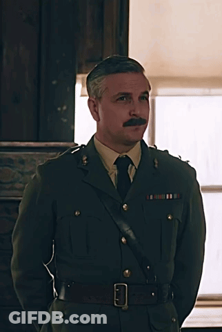 Man In Military Uniform With Mustache GIF