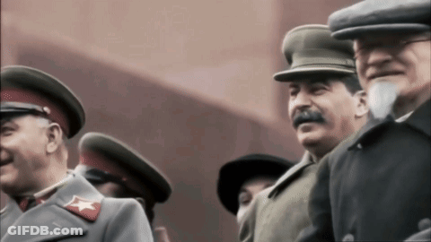 Man In Military Uniform With Star On Epaulette GIF