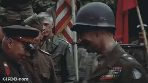 Man In Military Uniform With Star GIF