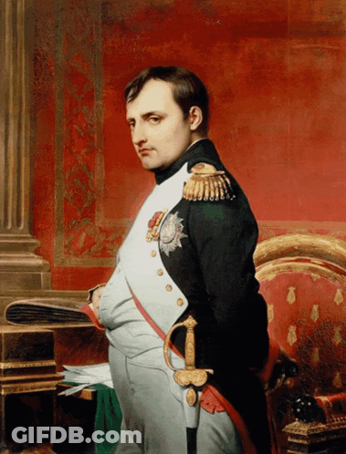 Man In Military Uniform With Sword GIF