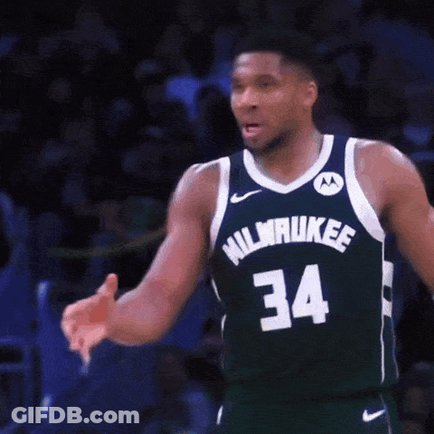 Man In Milwaukee Jersey 34 Shaking Hands With Player GIF