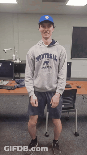 Man In Montreal Canada Hoodie GIF