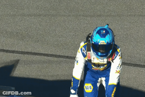 Man In Napa Helmet On Race Track GIF