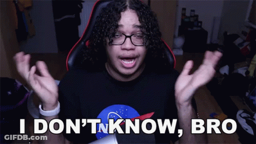 Man In NASA Shirt Says I Don't Know Bro GIF