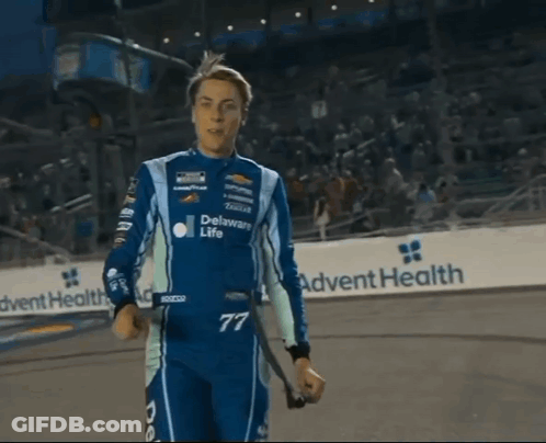 Man In NASCAR Cup Series Jacket Talking GIF