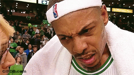 Man In NBA Headband Sweating GIF