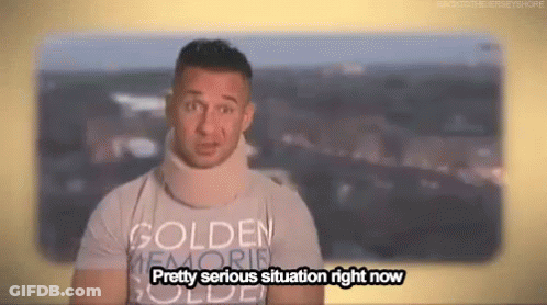 Man In Neck Brace With Golden Memories T-Shirt GIF
