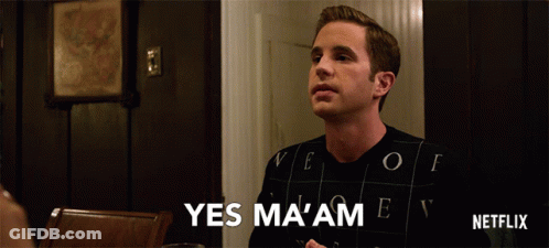 Man In Netflix Ad Says Yes Ma'am GIF