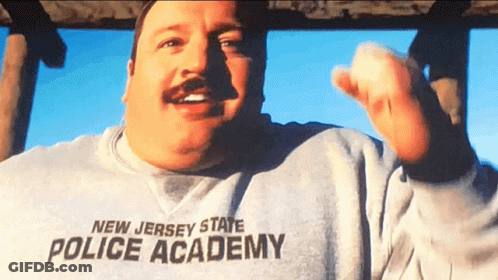 Man In New Jersey State Police Academy Sweatshirt GIF