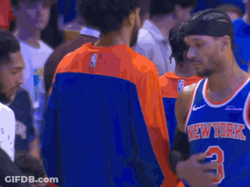 Man In New York Jersey #3 Talking To Man GIF