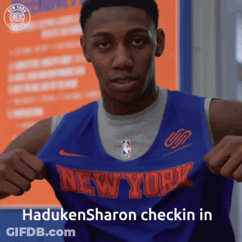 Man In New York Jersey Checking In GIF