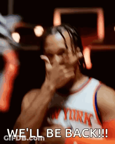 Man In New York Jersey Covering Face GIF