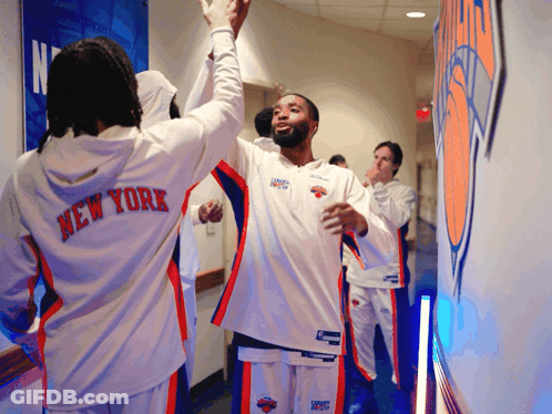 Man In New York Jersey Giving High Five GIF