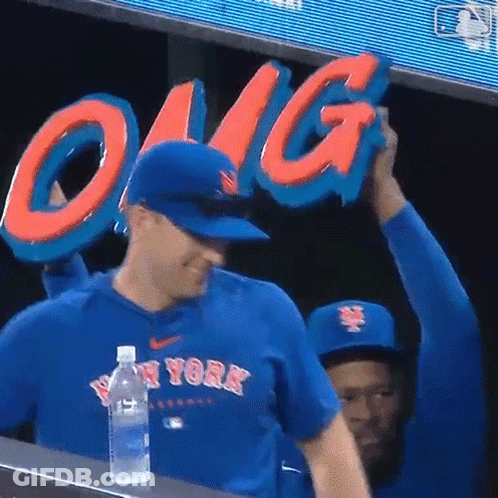 Man In New York Jersey Holding Sign GIF