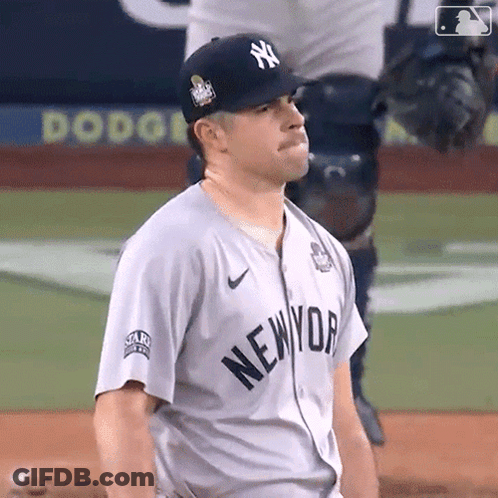 Man In New York Jersey On Field GIF