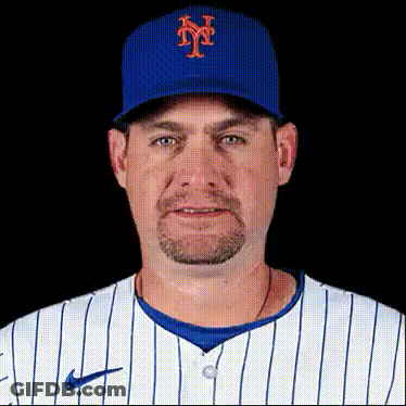 Man In New York Mets Baseball Uniform GIF