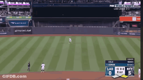Man In New York Yankees Hat And Jersey GIF