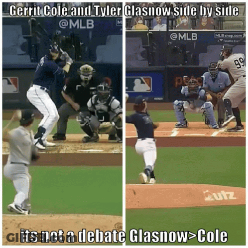 Man In New York Yankees Hat Looking At Camera GIF