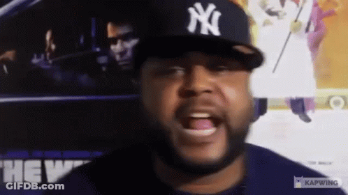 Man In New York Yankees Hat Talking GIF