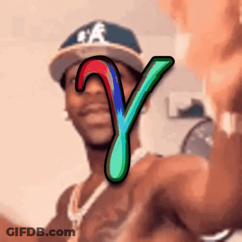 Man In New York Yankees Hat With Letter Y On Chest GIF
