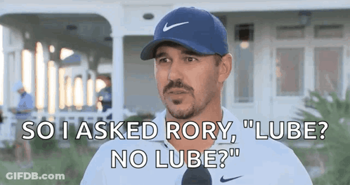 Man In Nike Hat Says No Lube GIF