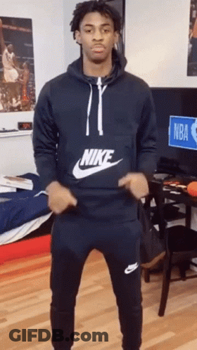 Man In Nike Hoodie And Sweatpants GIF