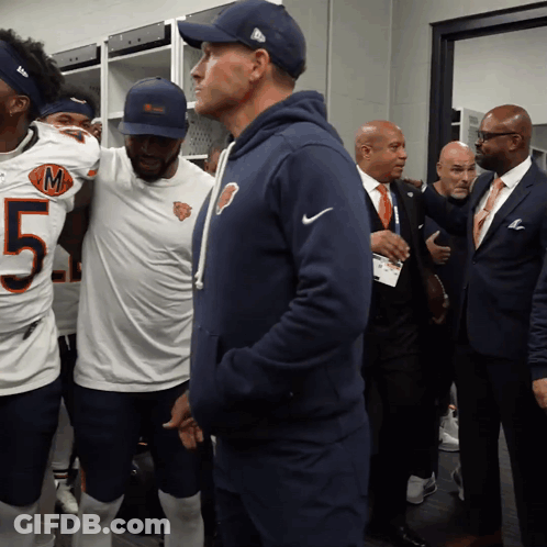 Man In Nike Hoodie With Bears Player GIF