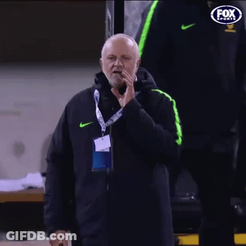 Man In Nike Jacket With Fox Sports Logo GIF