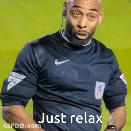 Man In Nike Shirt Saying Just Relax GIF