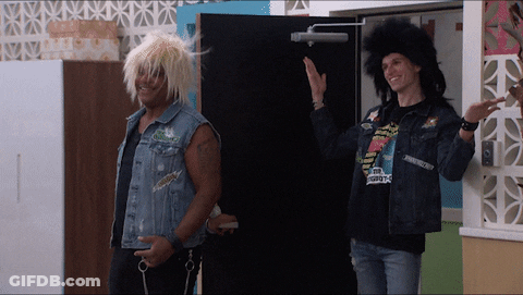 Man In Nirvana Shirt Next To Another Man GIF