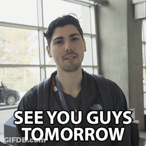 Man In North Face Jacket Saying See You Tomorrow GIF