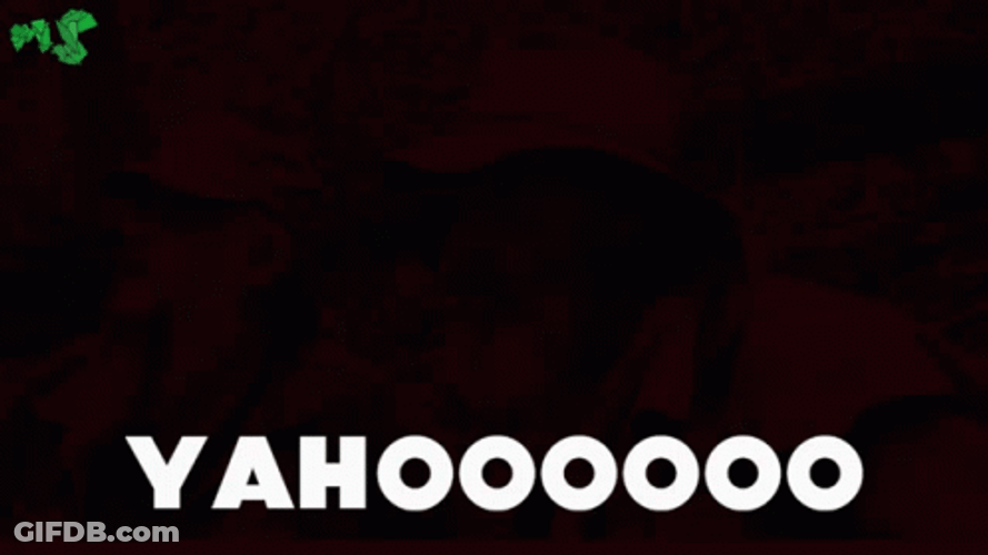 Man In Nowhere Shouts Yahoo GIF