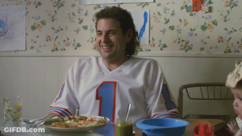 Man In Number 1 Jersey Sitting GIF