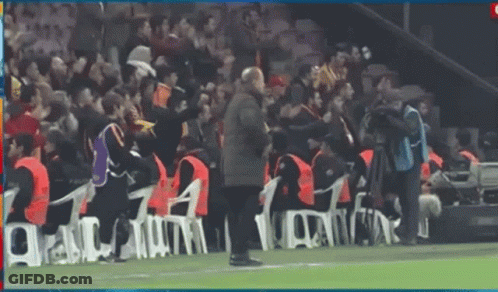 Man In Number 7 Jersey In Front Of Crowd GIF