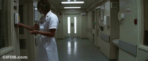 Man In Nurse Uniform With Dent Logo GIF