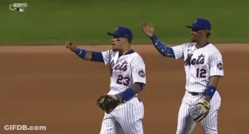 Man In NY Hat Holding Baseball Bat GIF