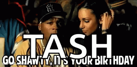 Man In NY Hat Next To Woman Saying Go Shawty It's Your Birthday GIF