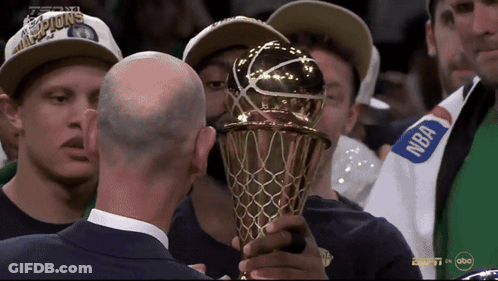 Man In NY Hat Talking To Woman GIF