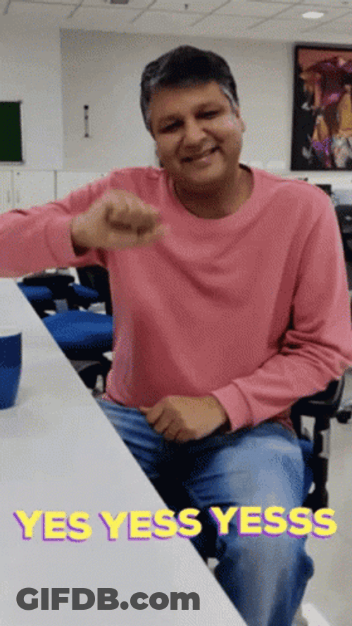 Man In Office Dancing Yess GIF