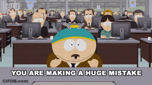 Man In Office Saying You Are Making A Huge Mistake GIF