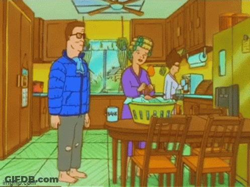 Man In Orange Arctica Shirt GIF