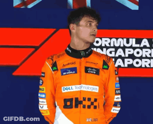 Man In Orange Dell Technologies Jacket GIF