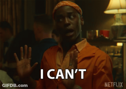 Man In Orange Jacket Says I'm Too Nervous On Netflix GIF