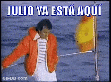 Man In Orange Jacket Standing In Water GIF