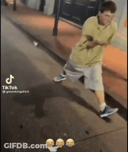Man In Orange Jersey Number 18 GIF