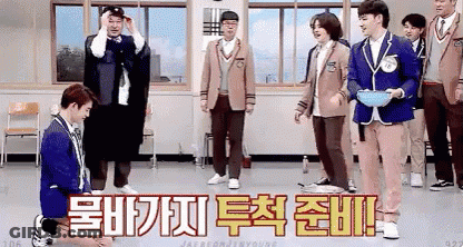 Man In Orange Shirt Dancing, Onlooker GIF