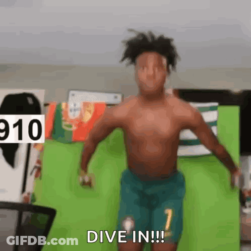 Man In Orange Shirt Holding Water Bottle GIF