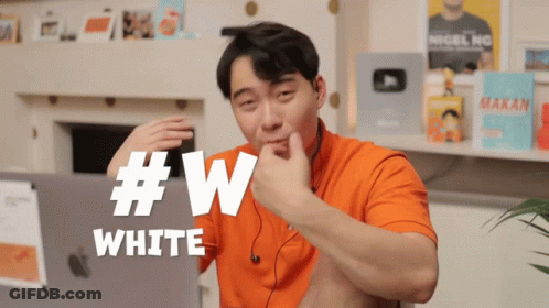 Man In Orange Shirt Making Funny Face GIF