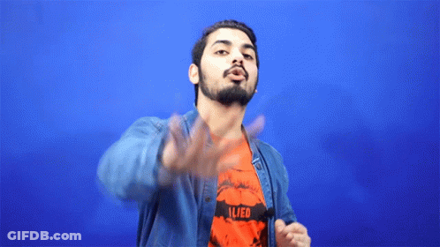 Man In Orange Shirt Saying Illied GIF